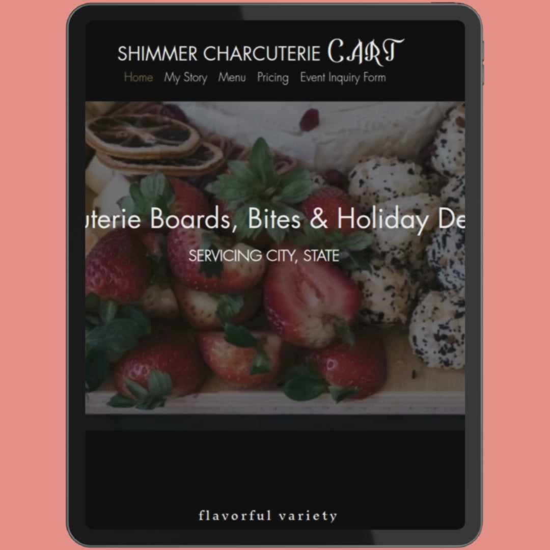Charcuterie Cart Wix Website Template