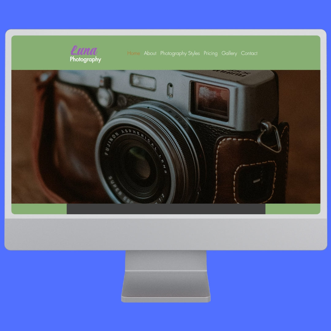 Photographer Wix Website Template