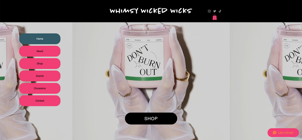 Candles Wix Website Template