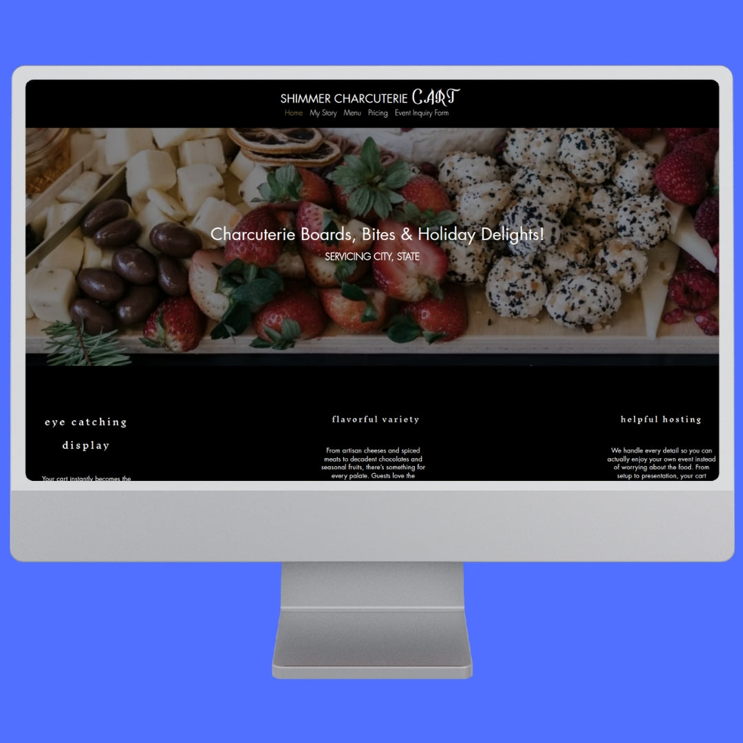 Charcuterie Cart Wix Website Template