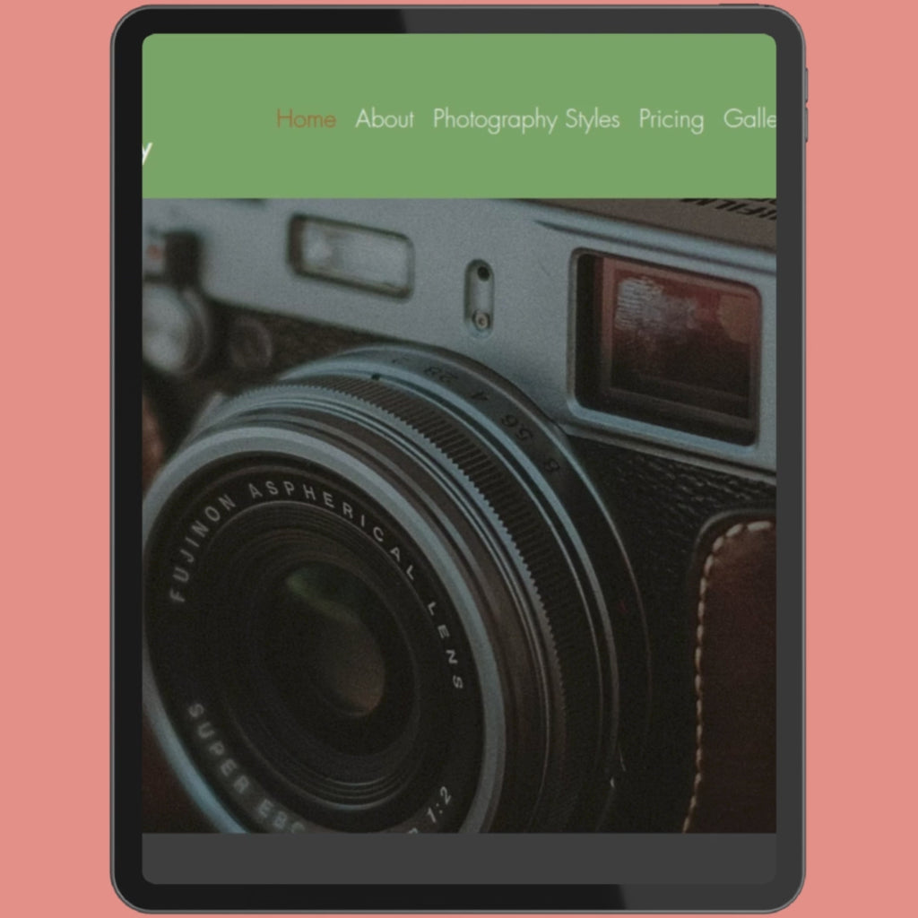 Photographer Wix Website Template