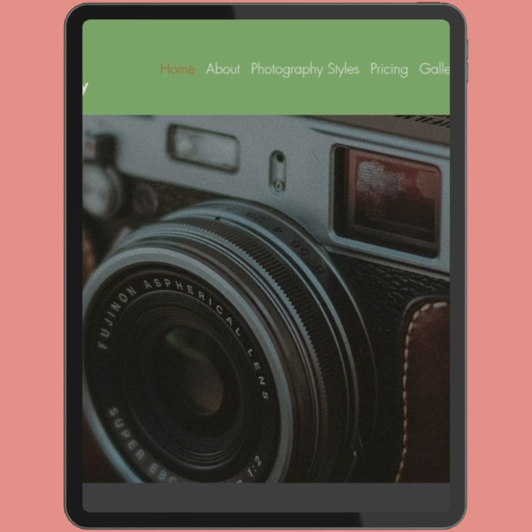 Photographer Wix Website Template