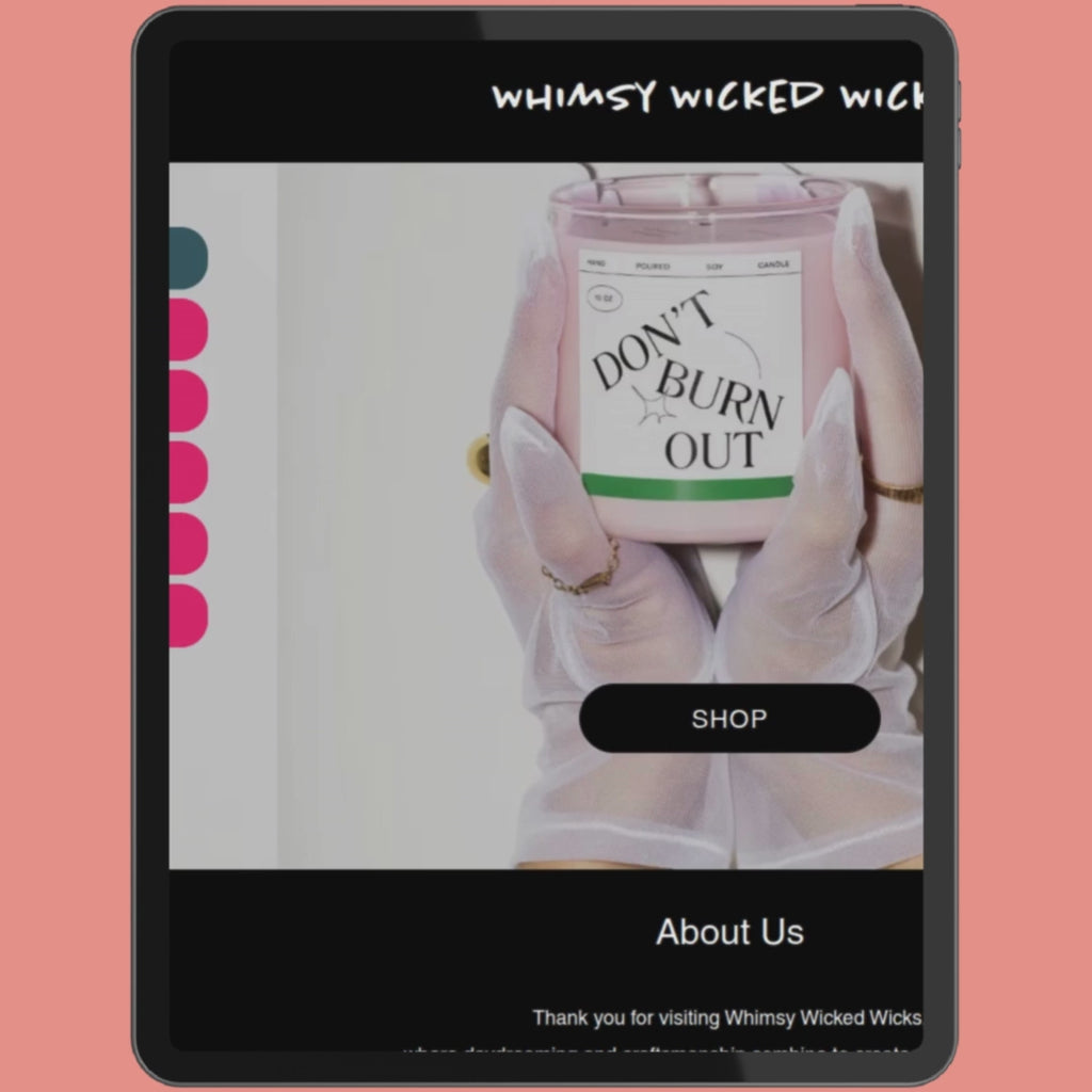 Candles Wix Website Template