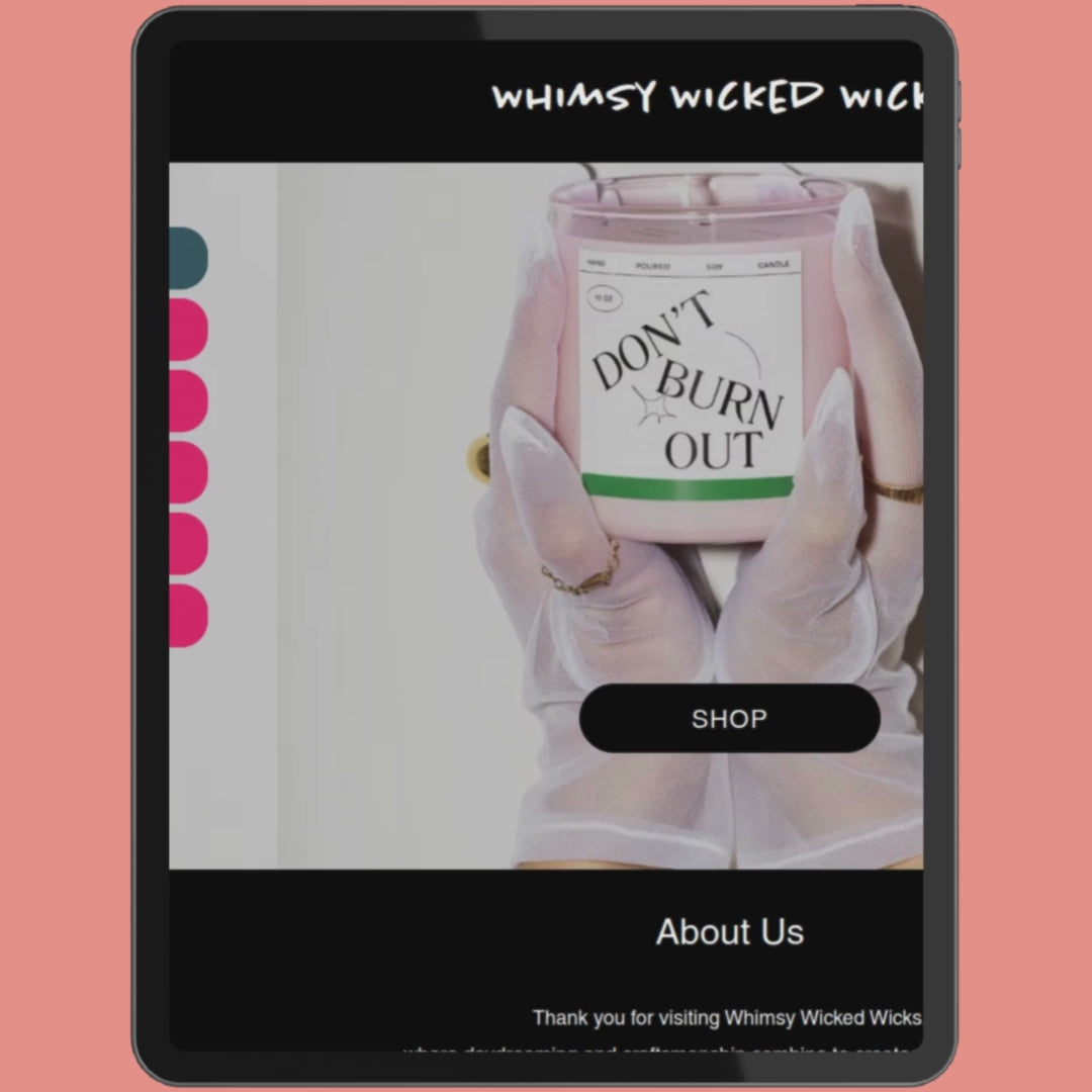 Candles Wix Website Template