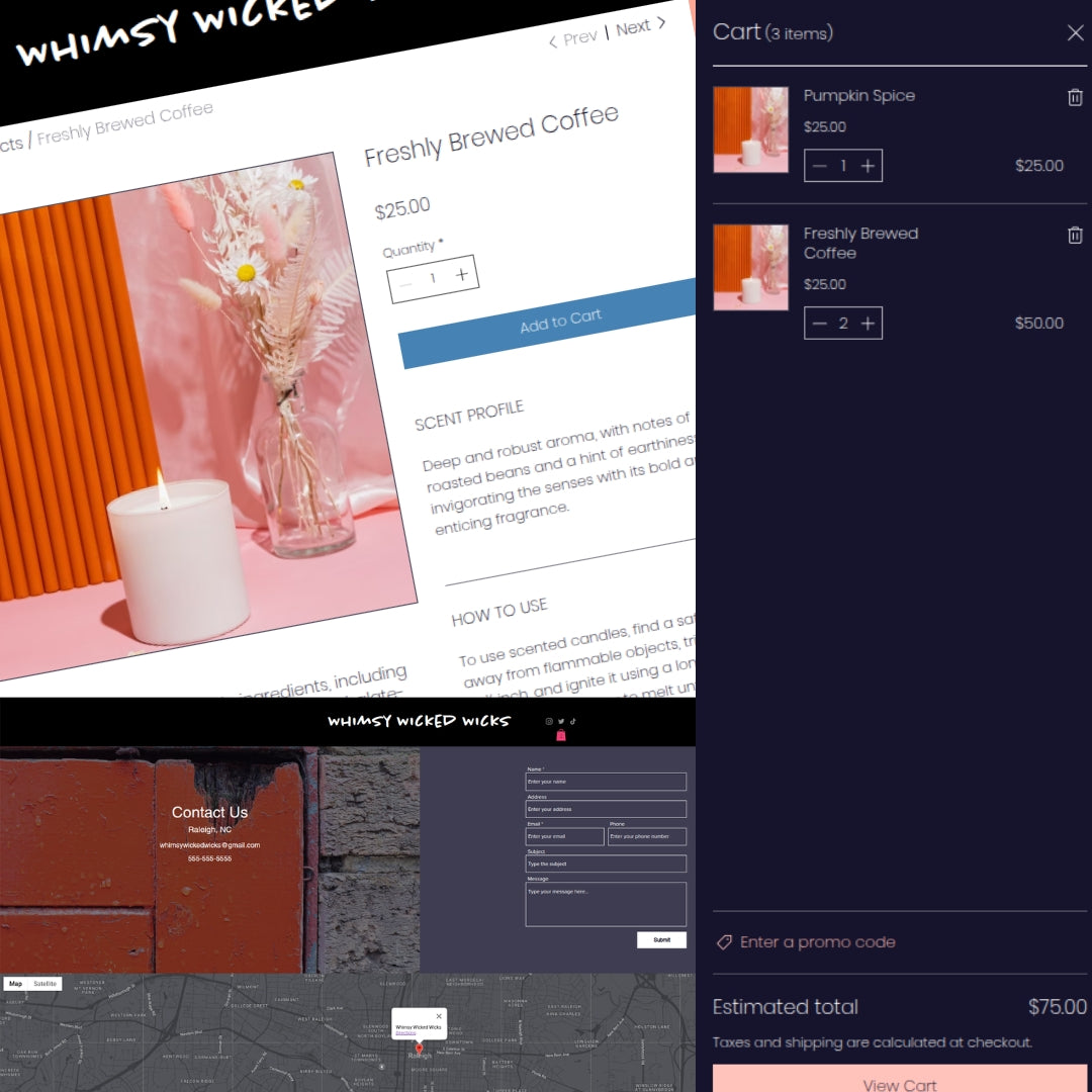 Candles Wix Website Template